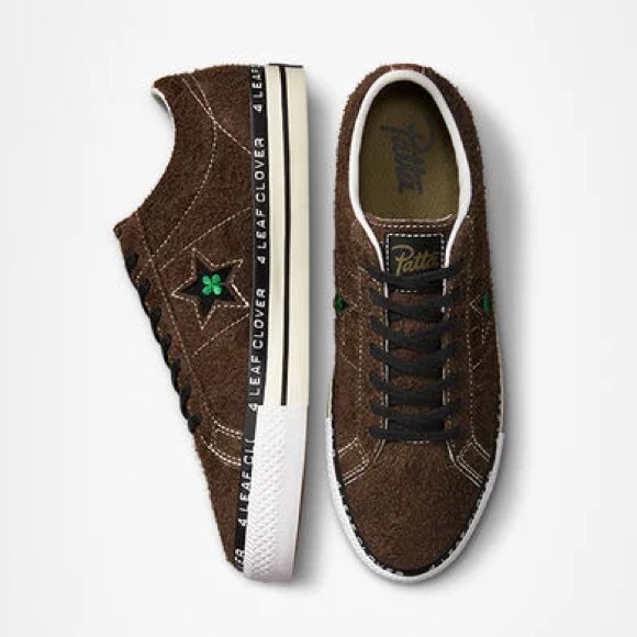 Women’s Size 6 (Euro Sz 37) Converse X Patta 4-Leaf Clover One Star Pro Sneakers - Picture 1 of 16